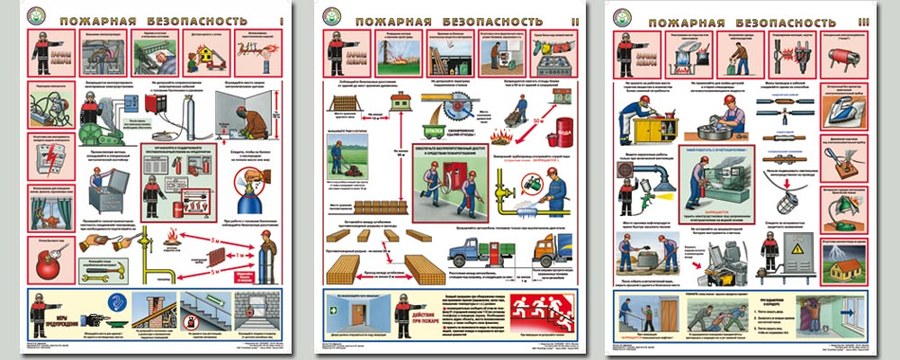 Плакаты "Пожарная безопасность" (3 плаката)