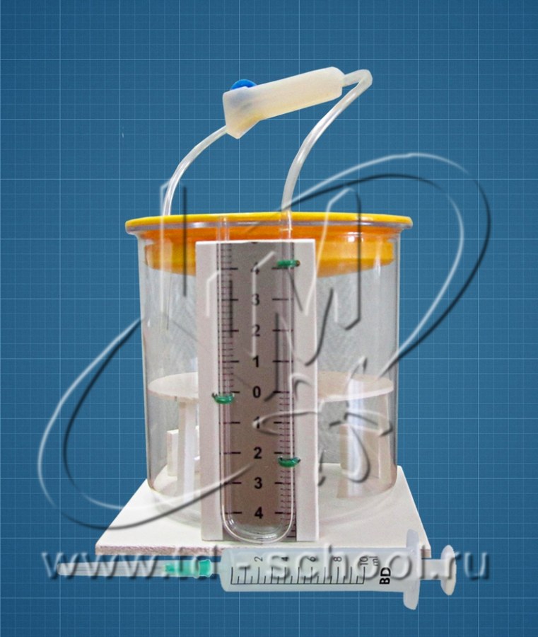 Прибор для обнаружения дыхательного газообмена у растений и животных