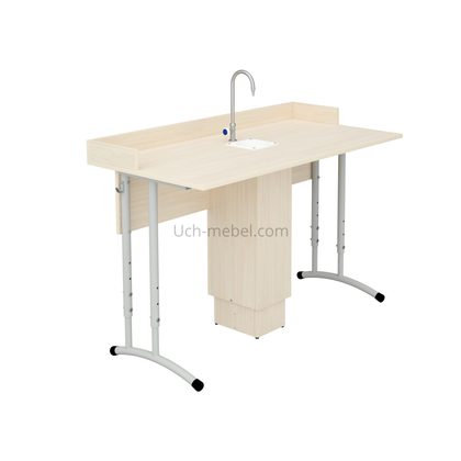 Стол ученический регулируемый для кабинета химии с бортиком р.гр.№4-6