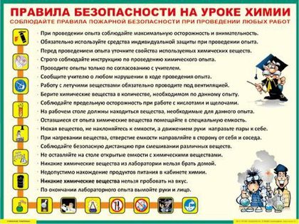 Таблица "Правила техники безопасности"