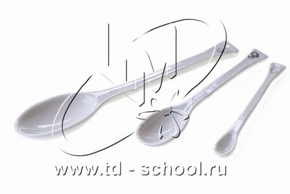 Комплект ложек фарфоровых (3 штуки)