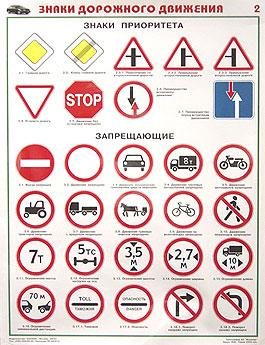 Плакаты "Знаки дорожного движения"